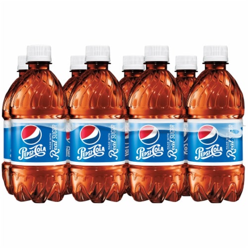 Pepsi Cola® with Real Sugar Soda Bottles Perspective: front