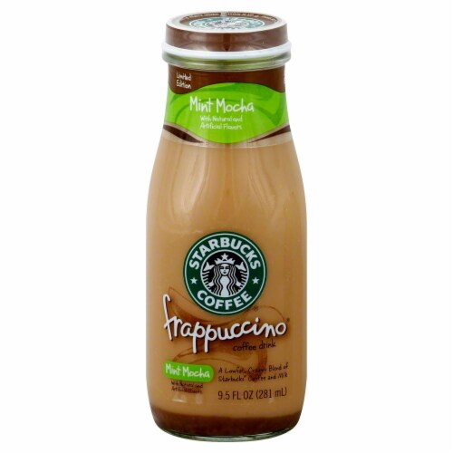 Starbucks Mint Mocha Frappuccino Chilled Coffee Drink Perspective: front