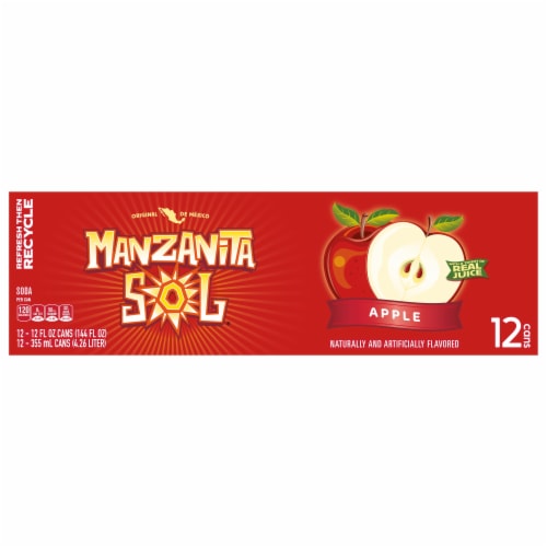 Manzanita Sol® Apple Soda Cans Perspective: front