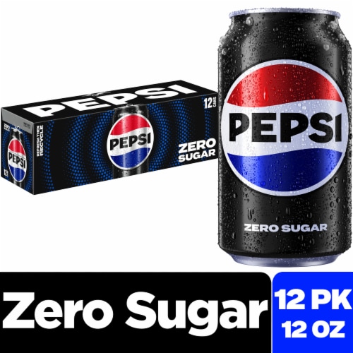 Pepsi Cola® Zero Sugar Soda Cans Perspective: front