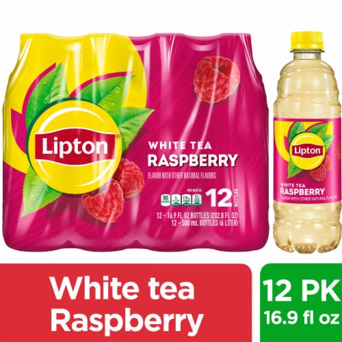 Lipton® Raspberry White Iced Tea Multipack Bottles Perspective: front