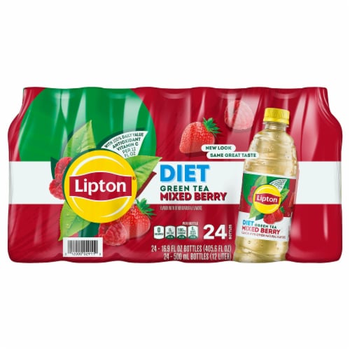 Lipton Diet Mixed Berry Green Tea, 24 bottles / 16.9 fl oz Kroger