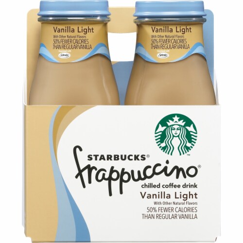 Starbucks Vanilla Light Frappuccino Chilled Coffee Drink 5 Pack Perspective: front