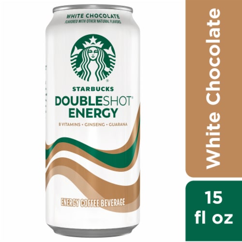 Starbucks DoubleShot® White Chocolate Energy Coffee Beverage Perspective: front