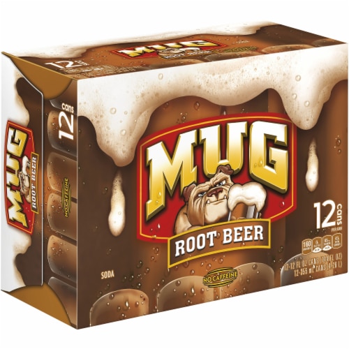 Mug Root Beer Caffeine Free Soda Pack, 12 cans / 12 fl oz - King Soopers