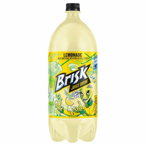 Brisk Lemonade Juice Drink Perspective: front