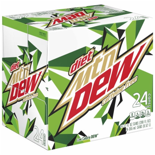Mountain Dew Diet Caffeine Free Soda Perspective: front