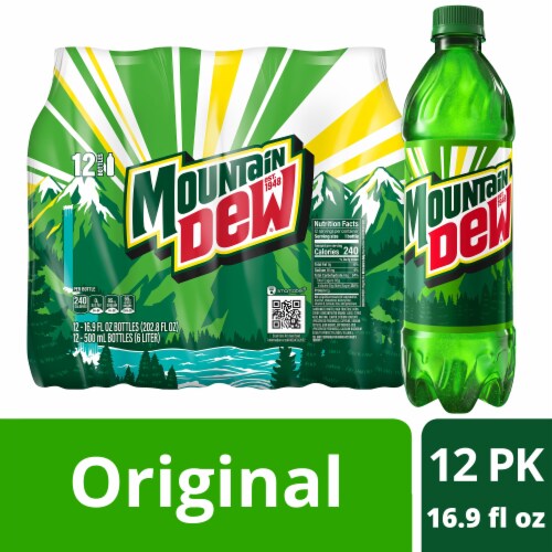 Mountain Dew® Soda Bottles Perspective: front