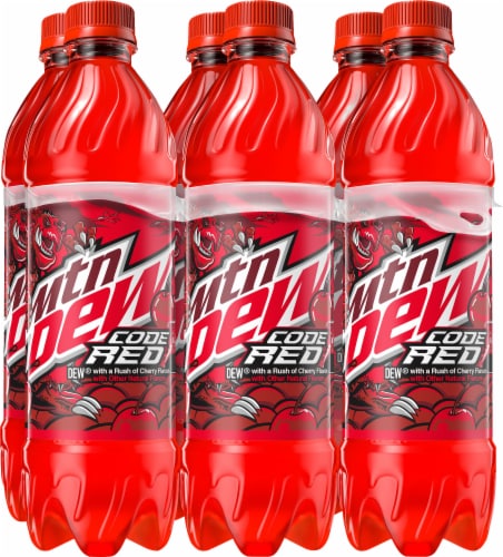 Mountain Dew Code Red Soda 6 Pack Bottles 6 Bottles 16 9 Fl Oz Kroger