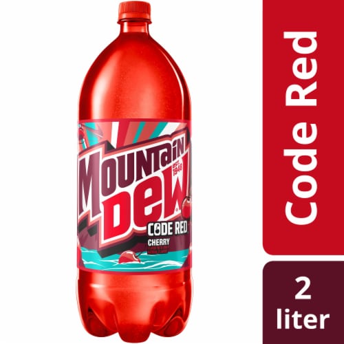 Mountain Dew® Code Red Soda Bottle Perspective: front