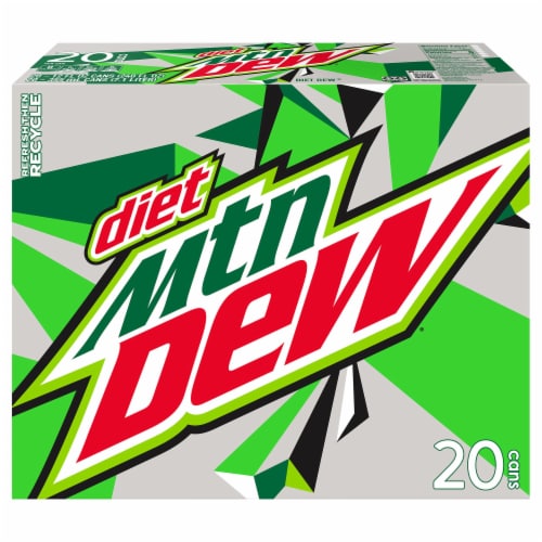 Diet Mountain Dew Citrus Soda Cans Perspective: front