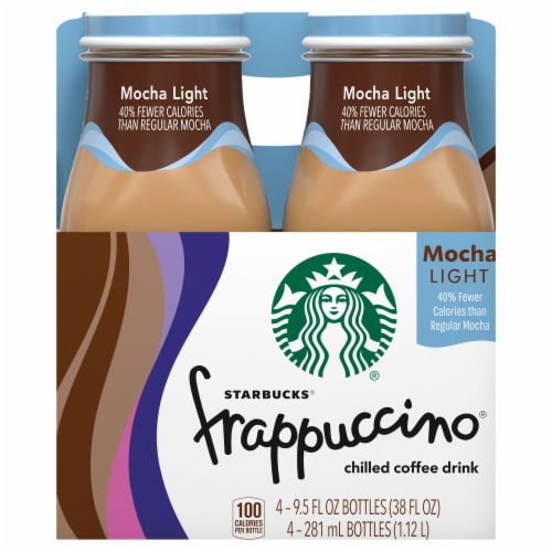 Starbucks Frappuccino Mocha Light Iced Coffee Drink Perspective: front