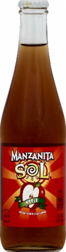 Manzanita Sol® Apple Flavored Soda Bottle Perspective: front