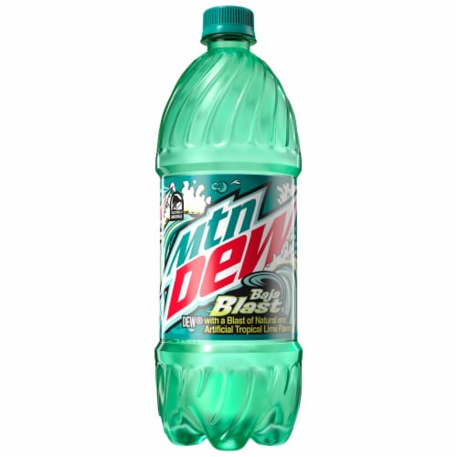 Mountain Dew® Baja Blast® Liter Bottle Perspective: front