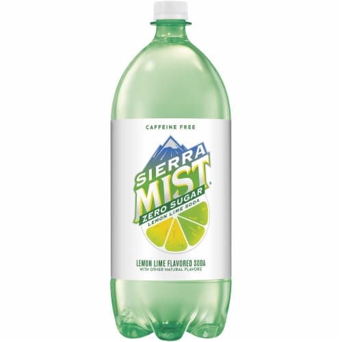 Sierra Mist Zero Sugar Lemon Lime Caffeine Free Soda Perspective: front