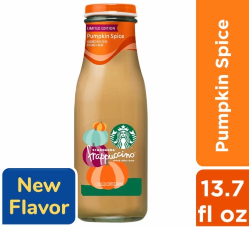 Starbucks® Frappuccino Pumpkin Spice Iced Coffee Bottle Perspective: front