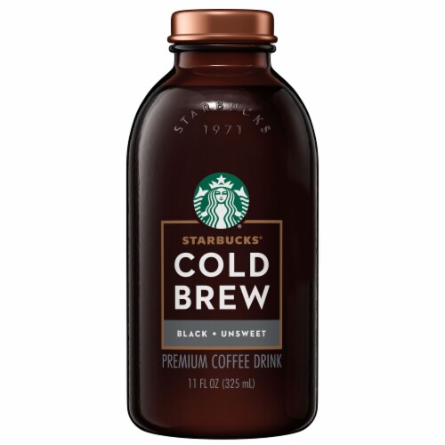 Starbucks® Cold Brew Black Unsweetened Iced Coffee Drink Perspective: front