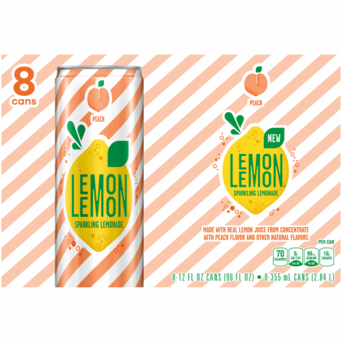 Lemon Lemon Peach Sparkling Lemonade Perspective: front