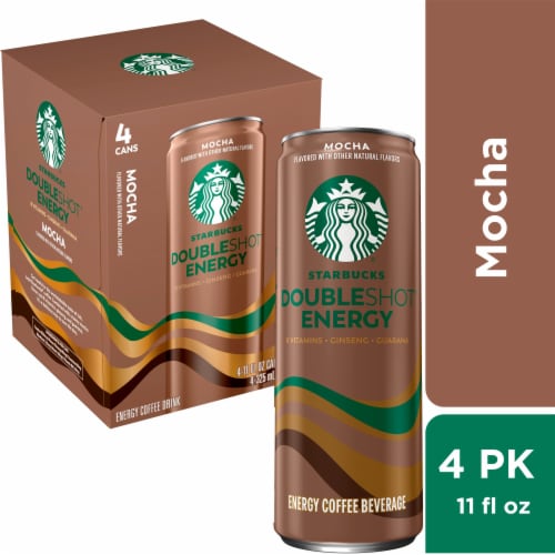 Starbucks® DoubleShot® Energy Mocha Iced Coffee Multipack Cans Perspective: front