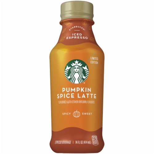 Starbucks Pumpkin Spice Latte Iced Coffee Espresso Beverage, 14 fl oz