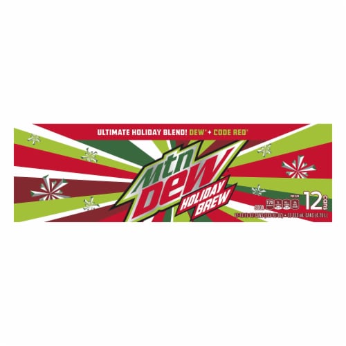 Mountain Dew Code Red Holiday Brew, 12 cans / 12 fl oz Kroger