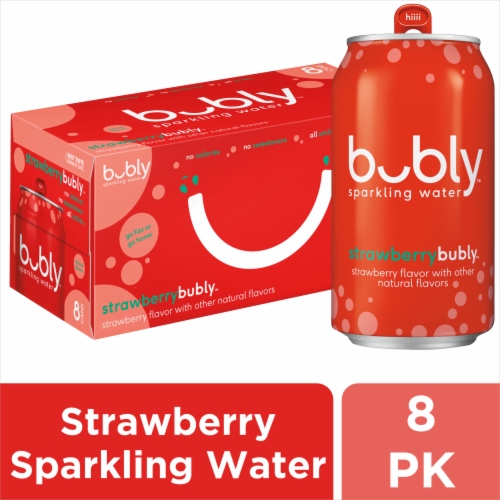 Bubly™ Strawberry Flavored Sparkling Water Cans