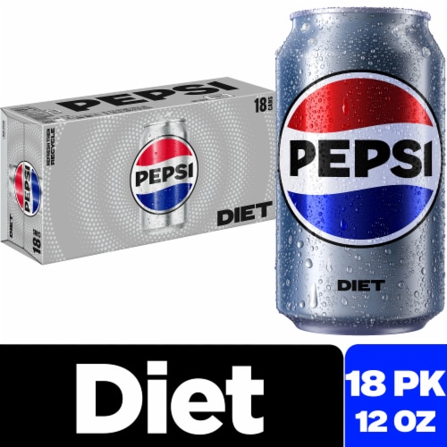 Diet Pepsi Cola® Soda Cans, 18 pk / 12 fl oz - Fred Meyer