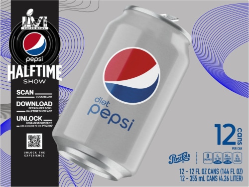 Diet Pepsi Cola Soda Perspective: front
