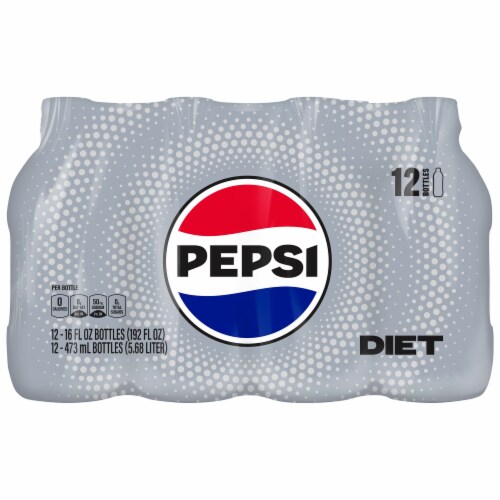 Diet Pepsi Soda Bottles Perspective: front