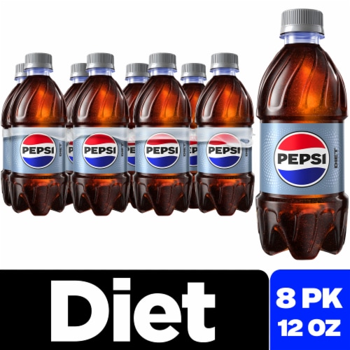 Diet Pepsi Cola® Zero Sugar Soda Bottles, 8 pk / 12 fl oz - Fred Meyer