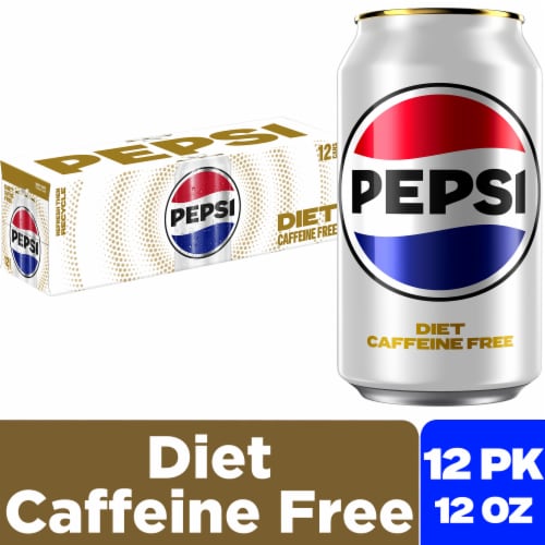 Diet Pepsi Cola® Caffeine Free Soda Cans Perspective: front