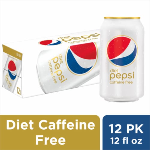 Diet Pepsi Cola® Caffeine Free Soda Cans Perspective: front