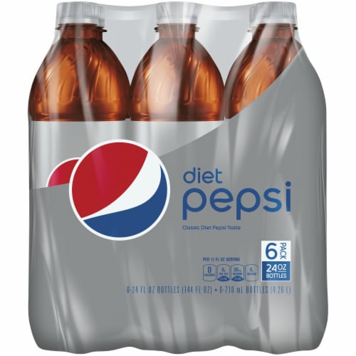 Diet Pepsi Cola Soda Bottles, 6 bottles / 24 fl oz - Smith’s Food and Drug