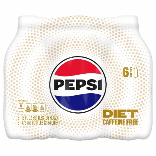 Diet Caffeine Free Pepsi Soda Bottles Perspective: front
