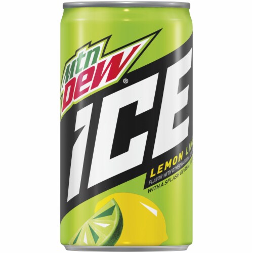 Mountain Dew Lemon Lime Soda Can Perspective: front