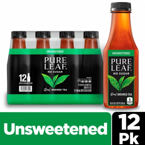 Pure Leaf® Unsweetened Black Iced Tea Multipack Bottles Perspective: front