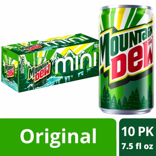 Mountain Dew® Soda Mini Cans Perspective: front