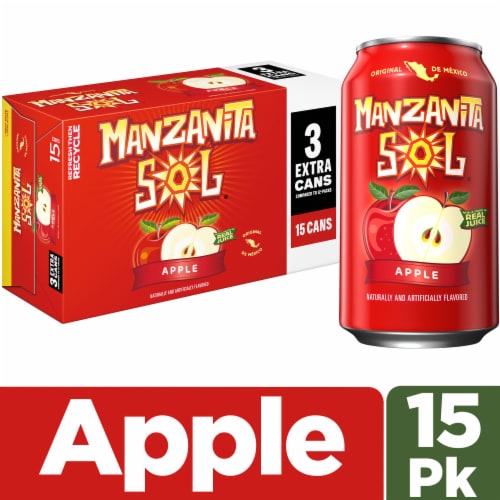 Manzanita Sol® Apple Soda Cans Perspective: front