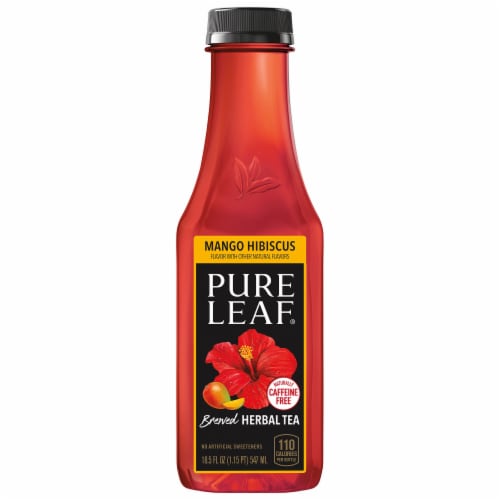 Pure Leaf Mango Hibiscus Herbal Brewed Iced Tea Perspective: front