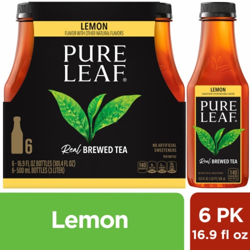 Pure Leaf Real Brewed Tea Lemon 16.9 Fl Oz 6 Count, Tea