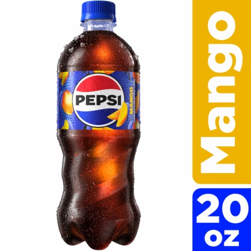 Pepsi Cola® Mango Flavored Soda Bottle Perspective: front