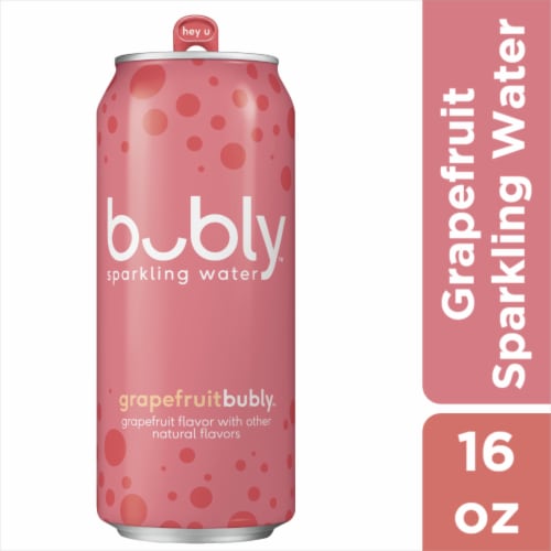 Bubly™ Grapefruit Flavored Sparkling Water Can Perspective: front