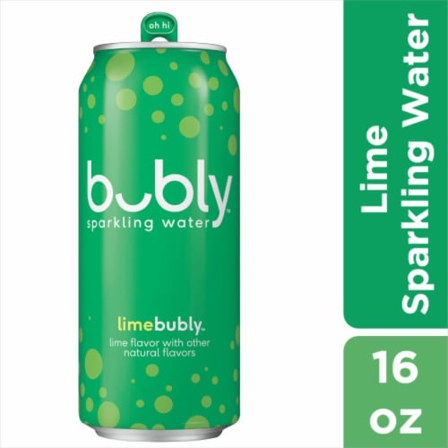 Bubly™ Lime Flavored Sparkling Water Can Perspective: front