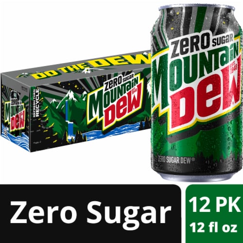 Mountain Dew® Zero Sugar Soda Cans Perspective: front