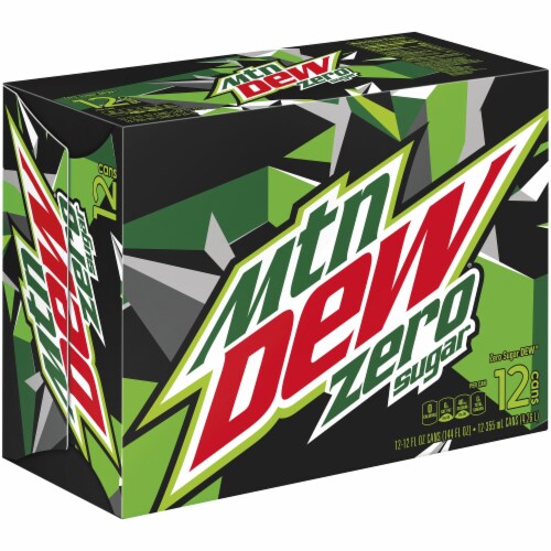 Mountain Dew Zero Sugar Zero Calorie Soda 12 Cans 12 Fl Oz Kroger