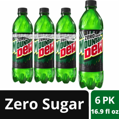 Mountain Dew® Zero Sugar Soda Bottles Perspective: front