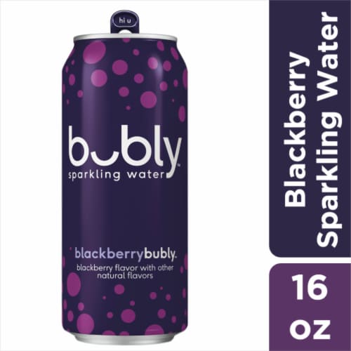 Bubly™ Blackberry Flavored Sparkling Water Can Perspective: front