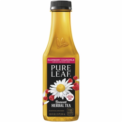 Pure Leaf Raspberry Chamomile Brewed Herbal Tea Perspective: front