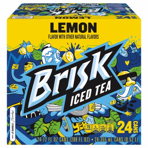 Brisk Lemon Flavor Iced Tea Perspective: front