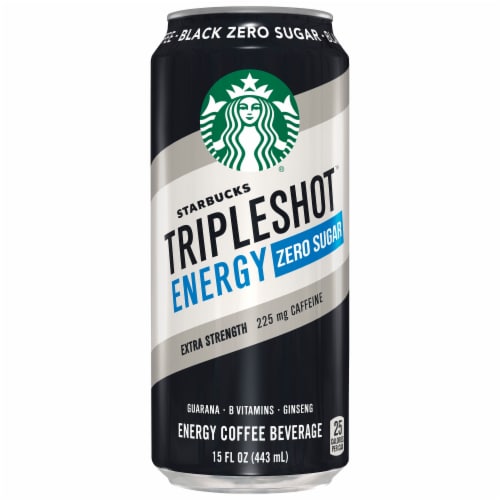 Starbucks® TripleShot™ Zero Sugar Black Energy Coffee Beverage Perspective: front